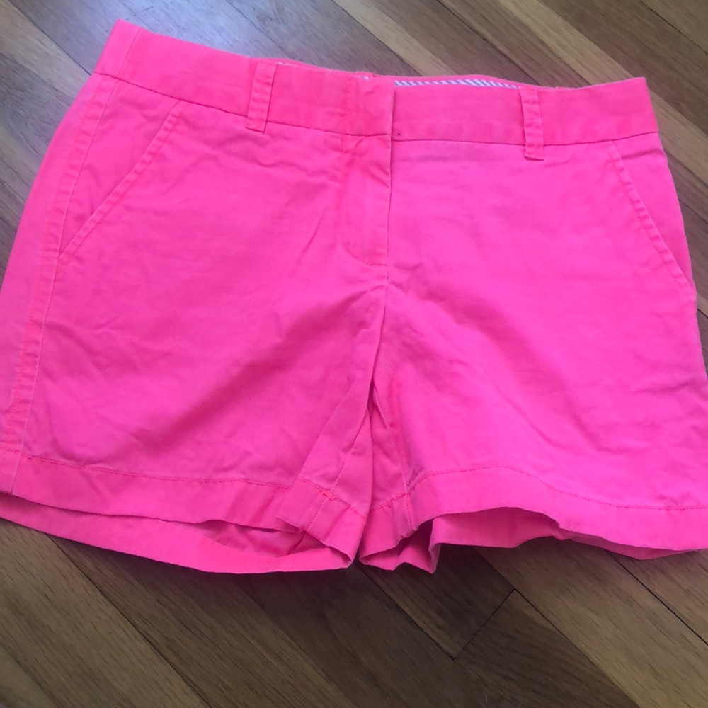 Bright pink j crew chino short!